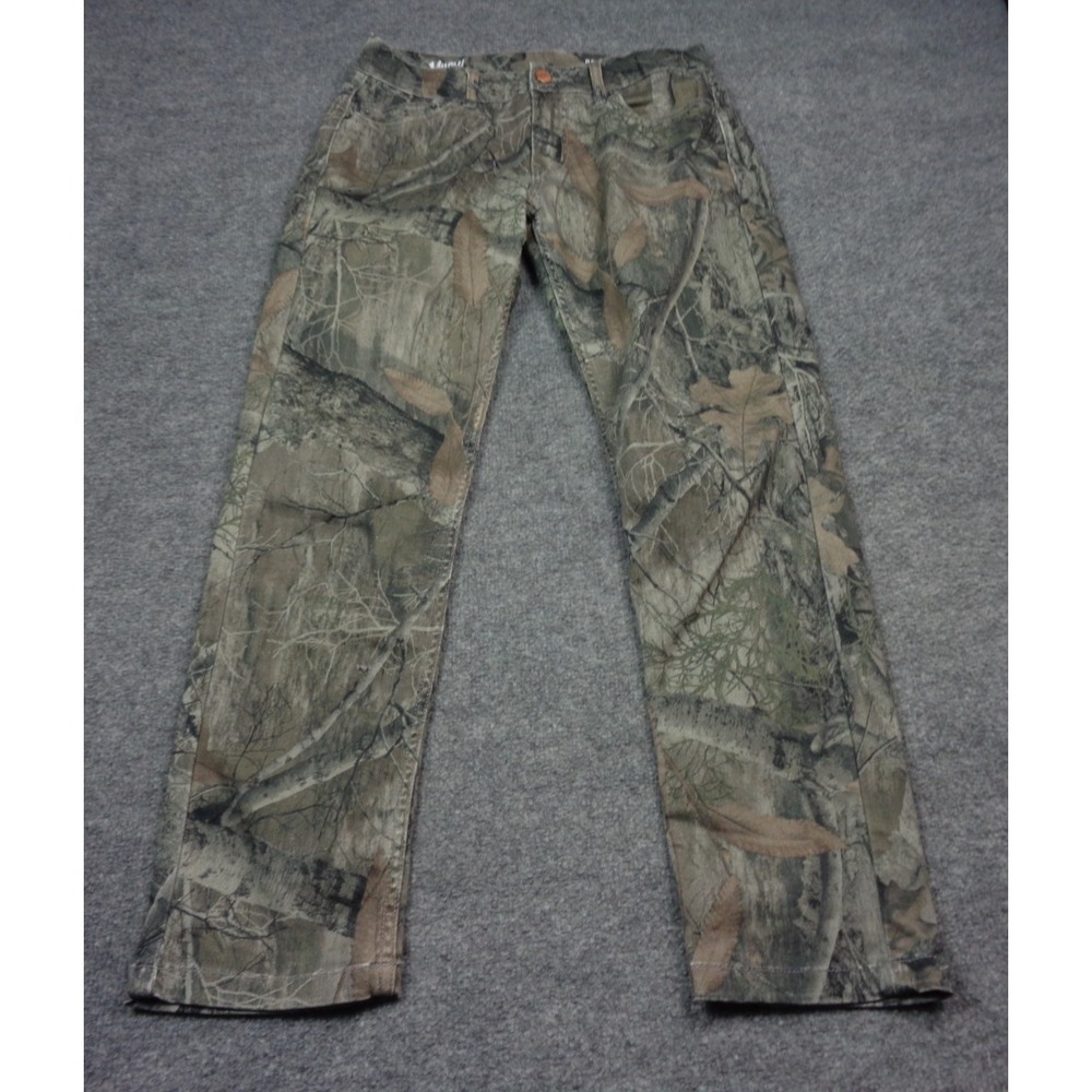 Mugsy Realtree Pants 30 x 30 Jeans Camo Brown Straight Leg Stretch